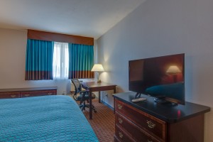 All rooms feature flat screen TVs